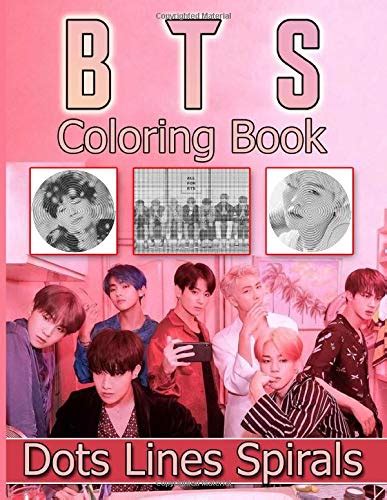 Bts Dots Lines Spirals Coloring Book Unofficial Bts Activity Diagonal