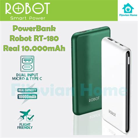 PowerBank Robot RT180 10 000 MAh Fast Charging Dual Input Output Type C