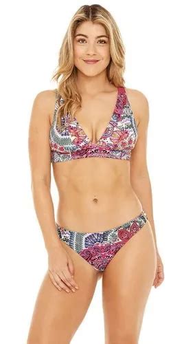 Mujer Bikini H O Wear Halter Banda Flores Cuotas Sin Inter S