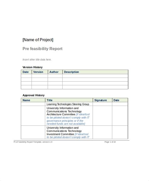 Technical Feasibility Report Template 3 TEMPLATES EXAMPLE