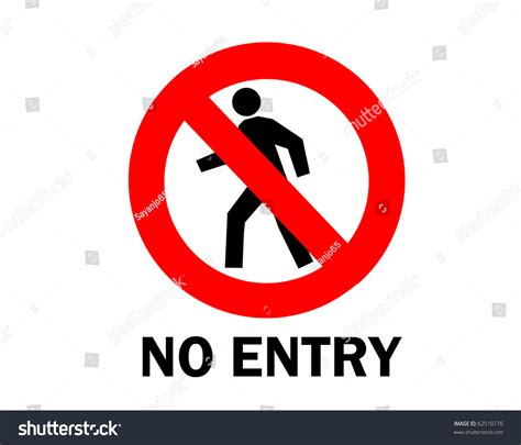 Not Allowed No Entry Sign Isolated On White Stock Photo