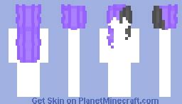 Female Purple and Black Hair Minecraft Skin