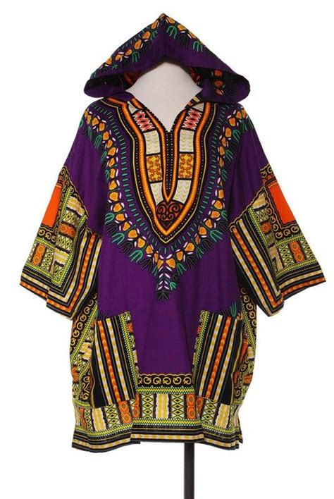 Purple Dashiki Dress With Hoodie Dashiki Dashiki Dress Dresses