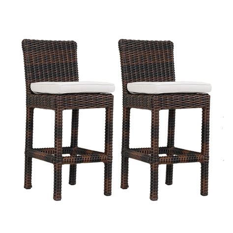 Montecito Piece Wicker Patio Counter Height Bar Stool Set W