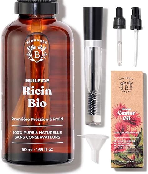 Bionoble Huile De Ricin Bio Ml Kit Mascara Pipette Et Pompe