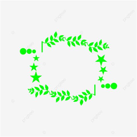 Green Circular Text Border Frame Vector Green Circular Text Border