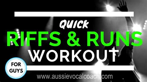 Riffs And Runs Vocal Exercises How To Riff Workout Youtube