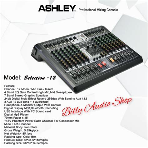 MIXER ASHLEY SELECTION 12 SELECTION12 ORIGINAL 12 CHANNEL Lazada