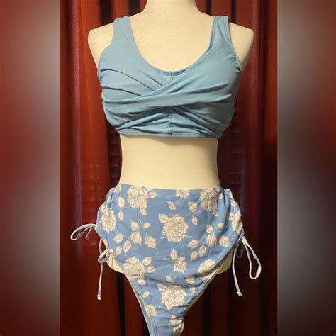 Beachsissi Swim Nwot Beachsissi Piece Blue Bikini Poshmark