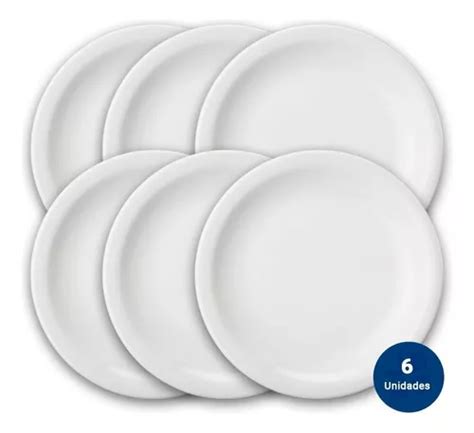 6 Platos De Postre 19cm Porcelana Schmidt Linea Protel Envío gratis