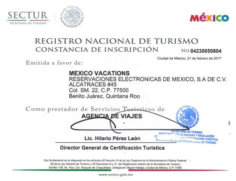 Proceso De Inscripci N En El Registro Nacional De Turismo