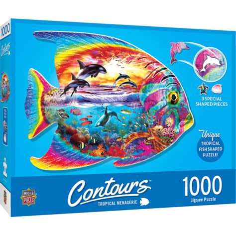 Masterpieces Puzzle Contours Shaped Tropical Fish Shape Puzzle 1000