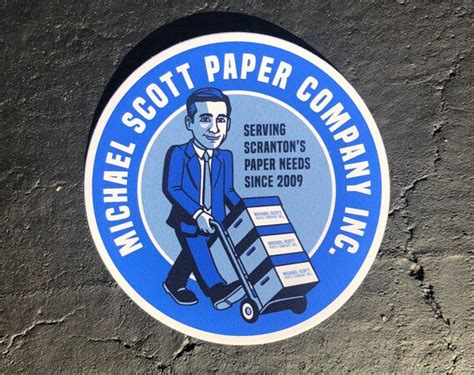 The Office Michael Scott Paper Company Sticker | Etsy