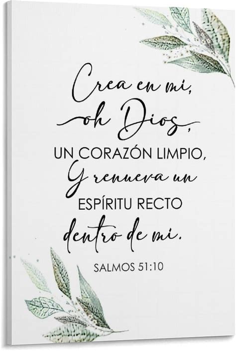 Versículo bíblico español Salmos 51 10 Crea En Mi Oh Dios Un Corazón