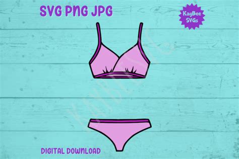 Bikini Swimsuit SVG PNG Digital Art Gráfico por kaybeesvg