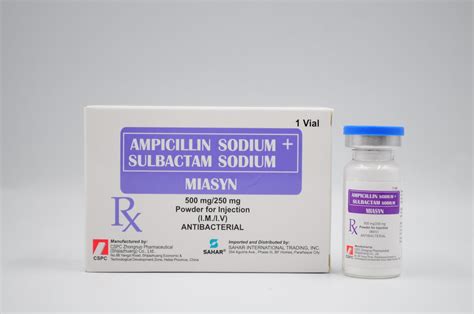 Ampicillin Sulbactam Miasyn Mg Mg Sahar Pharma