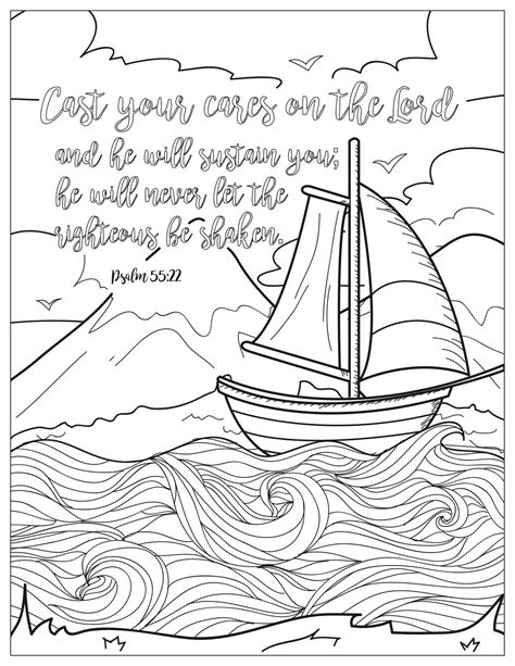 Digital Coloring Pages Bible Verse Printable Psalm Etsy Uk