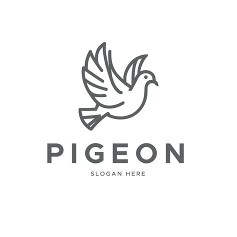 Premium Vector Vector Minimalist Pigeon Logo Design Template