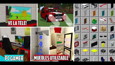 Furnicraft D Para Minecraft Pe Furniture D Muebles Addon Para