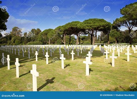 Nettuno Aprile Tombe Cimitero Americano Di Guerra Dell Americano