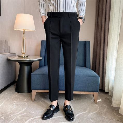 Buy Summer Suit Pants Men Dress Pants Men Business Korean Style Mens