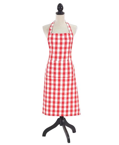 Saro Lifestyle Gingham Design Kitchen Apron Macys