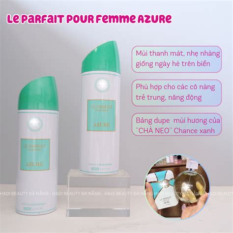 Xịt Thơm Armaf Le Parfait Pour Femme Azure Body Spray Hadi Beauty