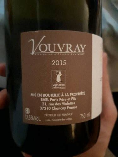 Domaine Paris P Re Fils Vouvray Origin Demi Sec Vivino Us