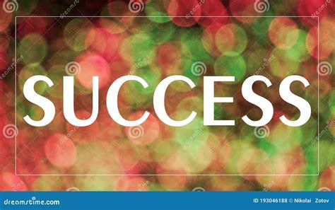 Success, Text Caption on a Rainbow Banner Background. Stock Photo ...