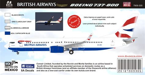 Adecs Decals Catalogue Comair Boeing