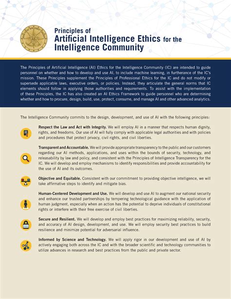 Principles Of Ai Ethics For The Intelligence Community Unclassified Unclassified The