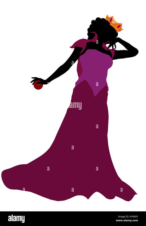 Evil queen illustration silhouette on a white background Stock Photo ...