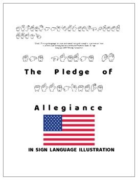 Sign Language illustrated Pledge of Allegiance by The DollyMama's Classroom