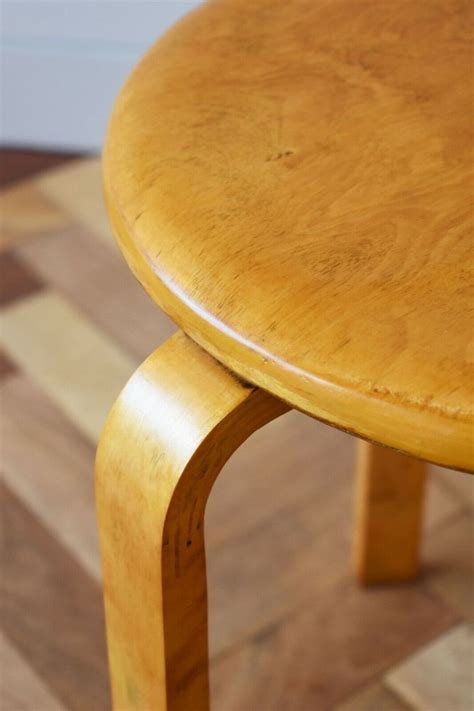 Birch Bentwood Stackable E60 Pascoe Stool By Alvar Aalto For Artek