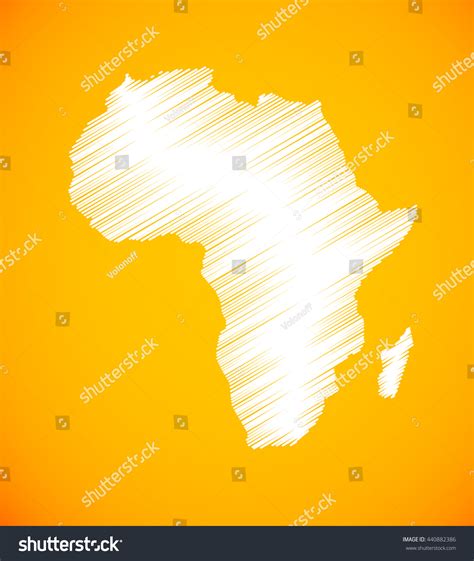 Sketch African Continent Vector Africa Map Stock Vector (Royalty Free ...