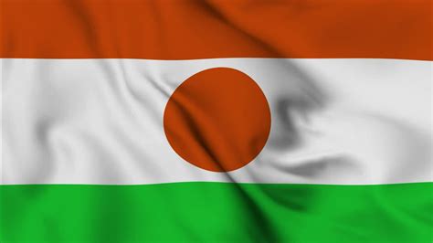 Niger Waving Flag Realistic Animation Video Stock Video At