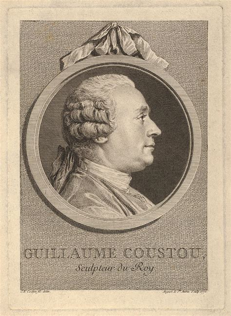 Portrait Of Guillaume Coustou Drawing By Augustin De Saint Aubin Fine