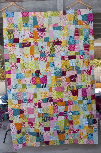 Crazy Nine Patch Quilt Scrappy Quilt Patterns Patch Quilt Nine