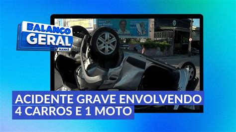 Acidente Grave Envolvendo Quatro Carros E Uma Moto Deixa O Tr Nsito