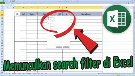 Cara Memunculkan Filter Di Microsoft Excel Youtube