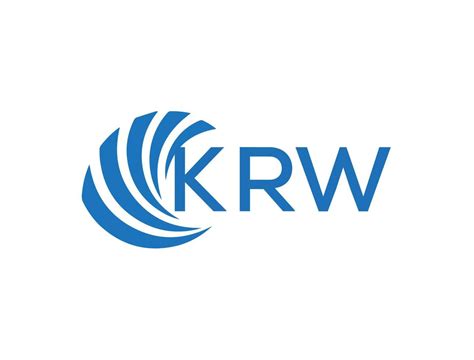 Krw Abstract Business Growth Logo Design On White Background Krw