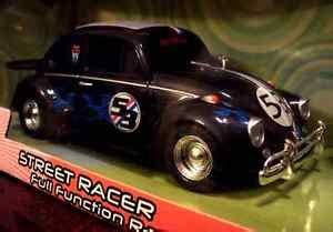 BLACK STREET RACER HERBIE THE LOVE BUG FULLY LOADED RC R/C RADIO REMOTE ...