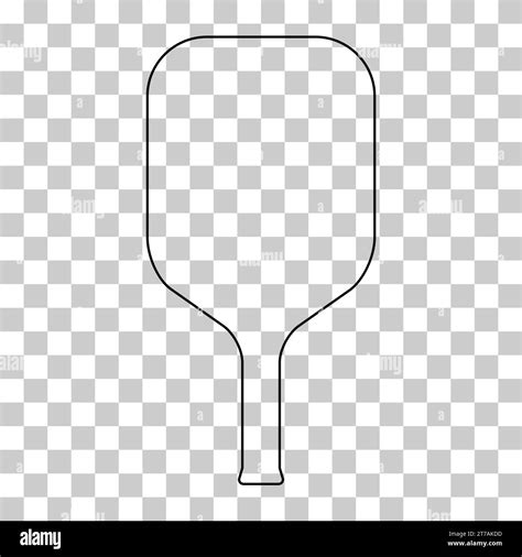 Pickleball Racket Sport Indoor Paddle Icon Web Flat Symbol Vector