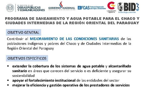 Programa De Saneamiento Y Agua Potable Para El