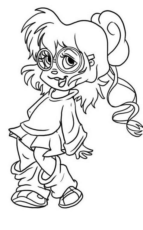 The Chipettes Jeanette Coloring Pages