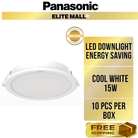 PANASONIC NNV70048WE1M LED DOWNLIGHT 15W COOL WHITE ENERGY SAVING 10