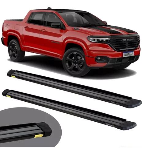 Estribo Ccf Slim Alumínio Preto Nova Dodge Ram Rampage 2023