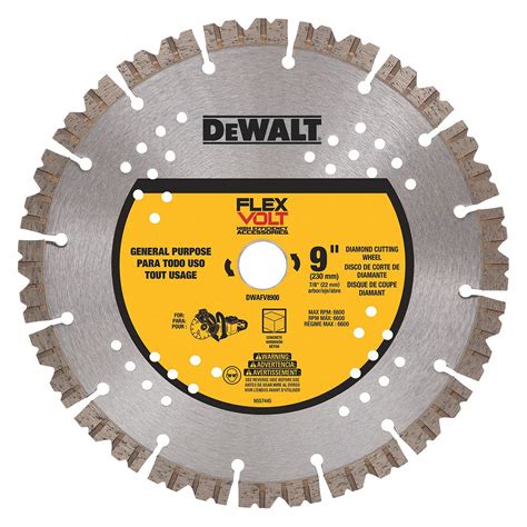 DEWALT Masonry Saws Diamond Saw Blade 9 In Blade Dia 7 8 In Arbor