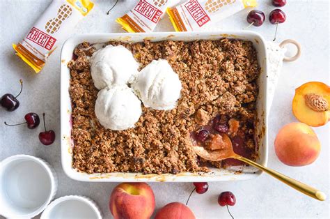 Peanut Butter Stone Fruit Cobbler - Perfect Snacks