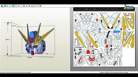 Gundam Helmet Pepakura